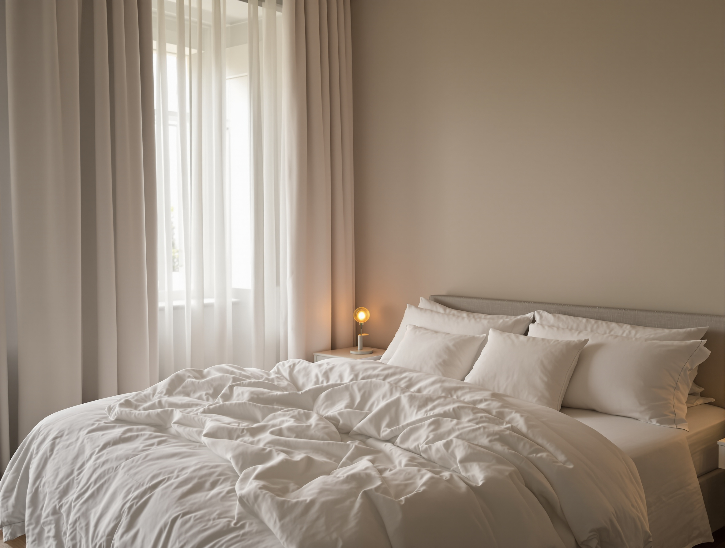 Ambiance chambre propice au sommeil et à la récupération physique.