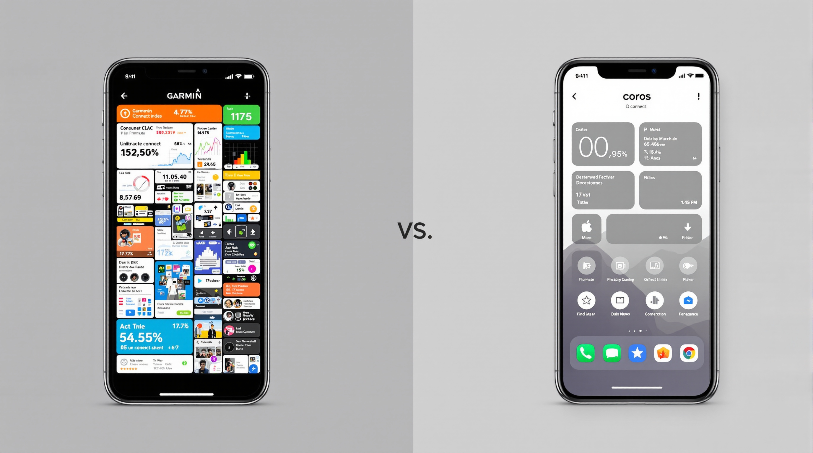 Comparatif interface Garmin Connect vs Coros App 2026