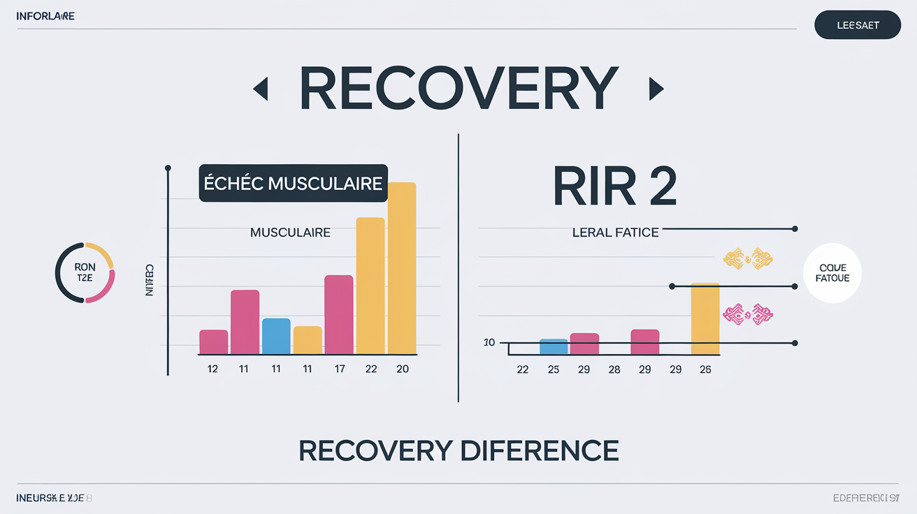 Graphique récupération nerveuse vs musculaire après une série à l'échec