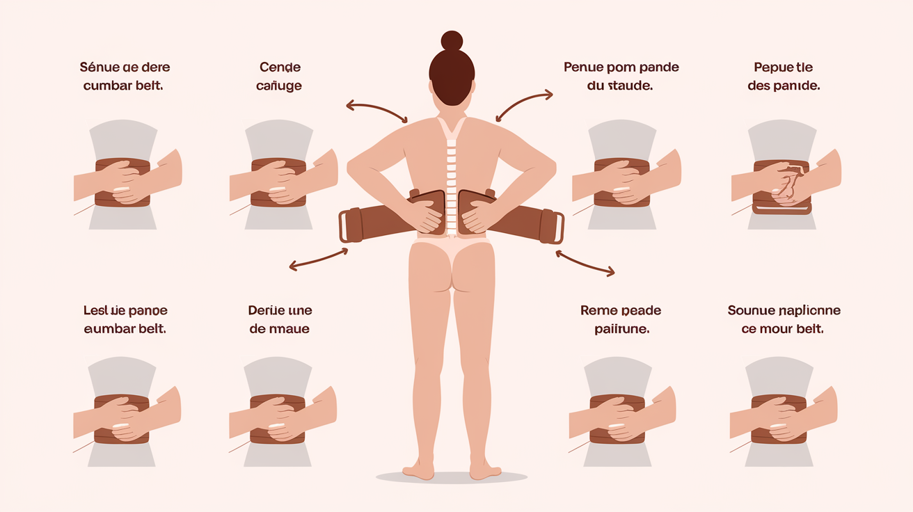 Tutoriel illustration placement ceinture lombaire étape par étape